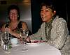 Banquet: Helen O'Donnell and Stephanie Carlson at dinner table